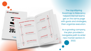 The LiquidSpring Roadmap to Relevancy helped internal teams get on the same page with goals and strategies, then organize execution. As a growing company, the plan provided a navigable path to enter new market sectors in 2022.