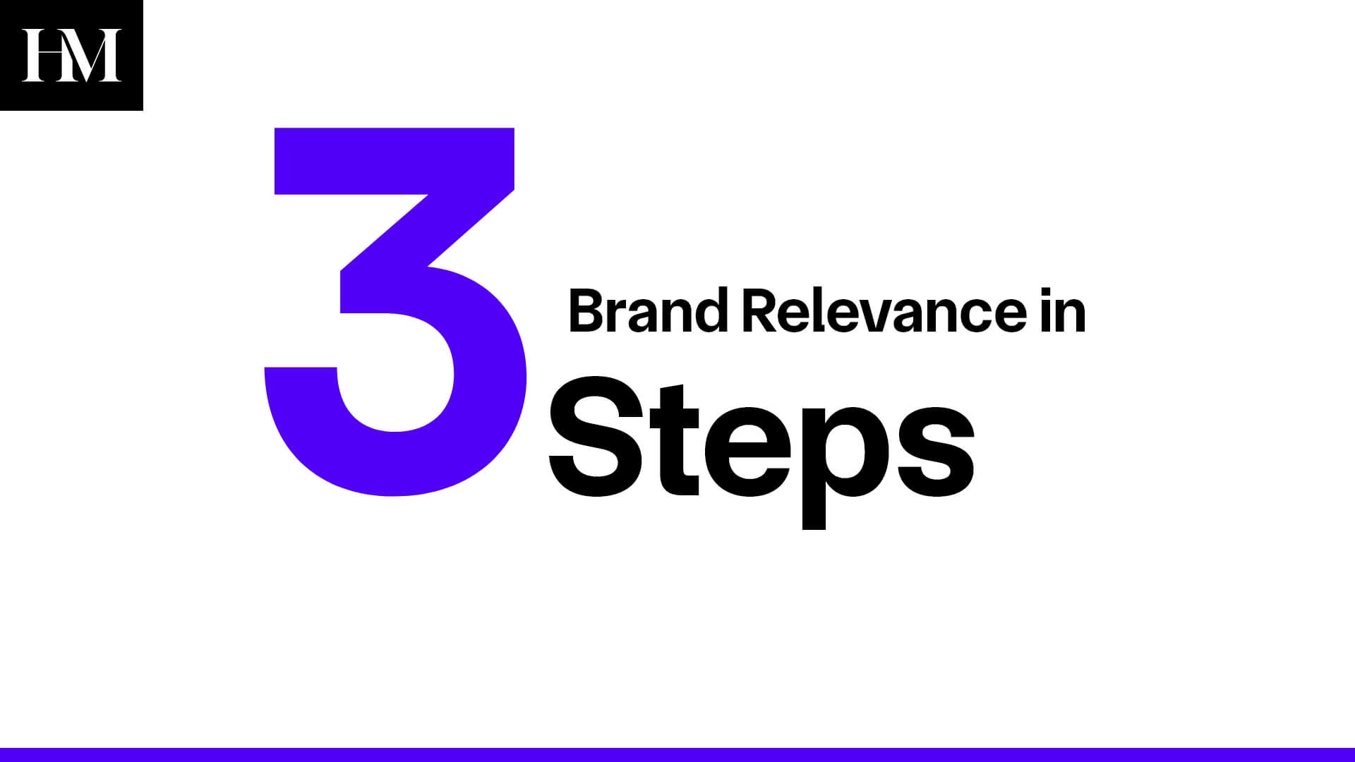Brand Relevance in Three Steps