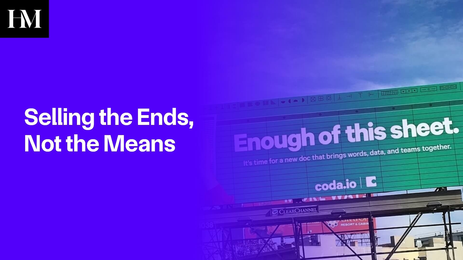 Selling the Ends, Not the Means